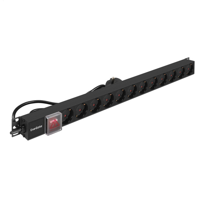 Блок розеток EXEGATE SERVERPRO PDU-V120 Al-12S-EU2,5-SW EX296172RUS