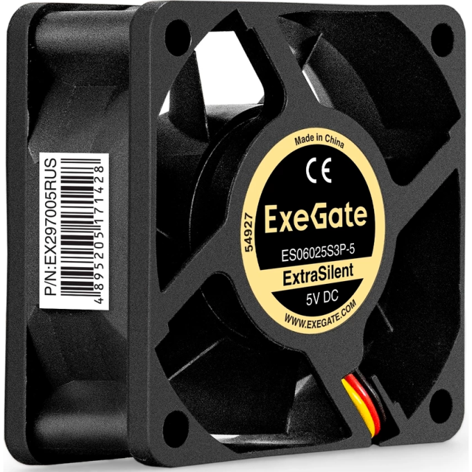 Вентилятор 5В DC EXEGATE EXTRASILENT ES06025S3P-5 EX297005RUS